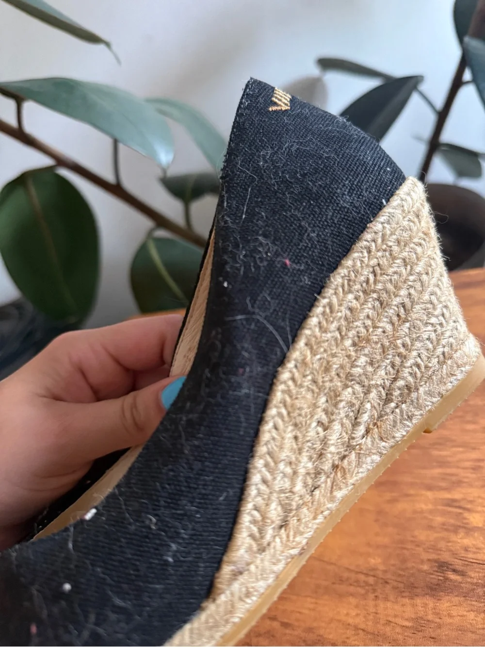 VISCATA Barcelona Black Espadrille Wedge Pumps - Women's